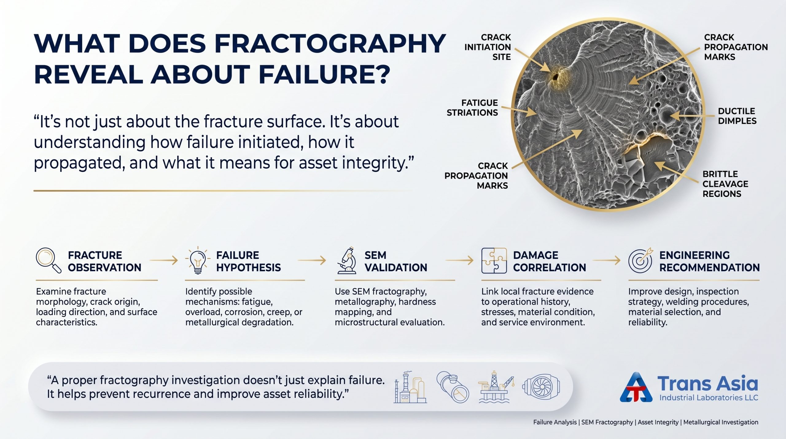 Every fracture surface tells a story